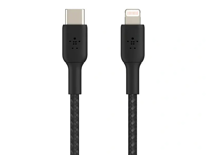 Belkin BoostCharge 2M USB-C To Lightning Charge/Sync Cable MFi Braided Black