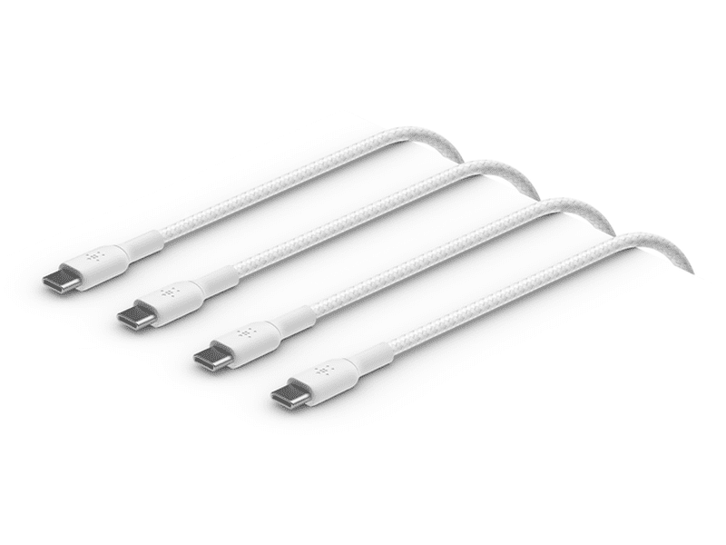 Belkin BoostCharge 1M USB-C To USB-C Charge/Sync Cable Braided White 2-Pack