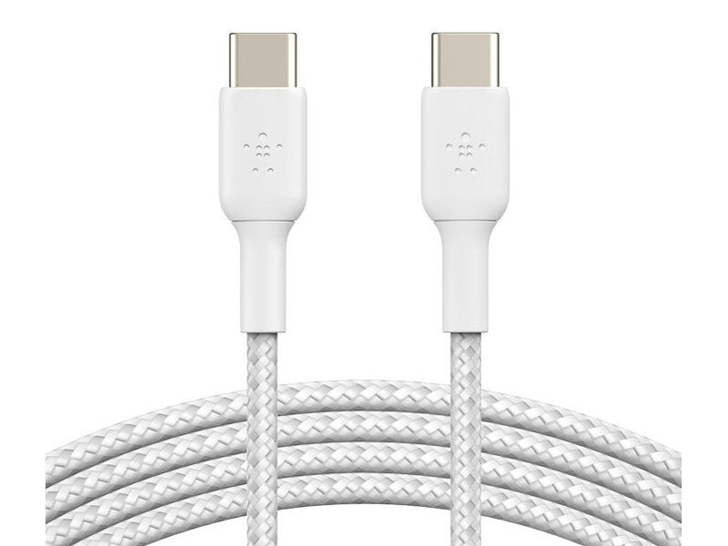 Belkin BoostCharge 1M USB-C To USB-C Charge/Sync Cable Braided White 2-Pack