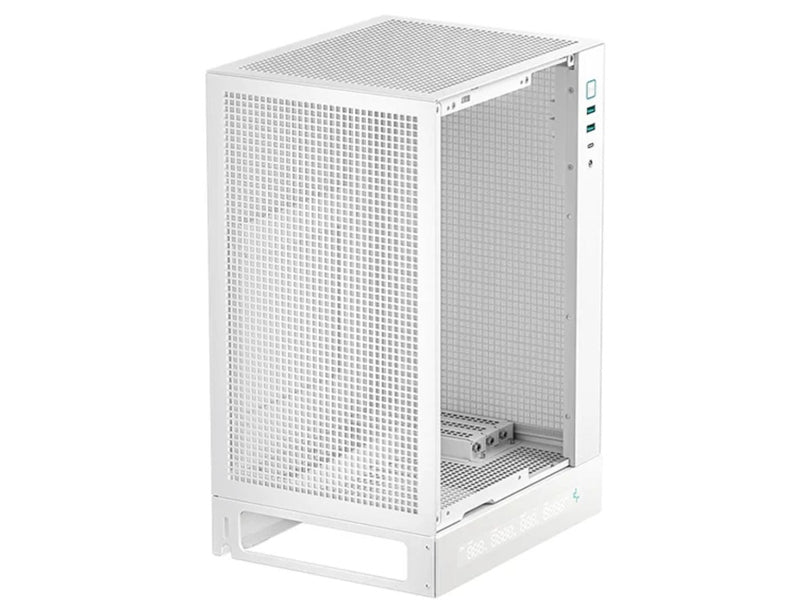DeepCool CH170 DIGITAL WHT ITX Case, Digital Status Display, Extremely portable size, Abundant Airflow Ventilation, Mesh panels, Full sized air cooler