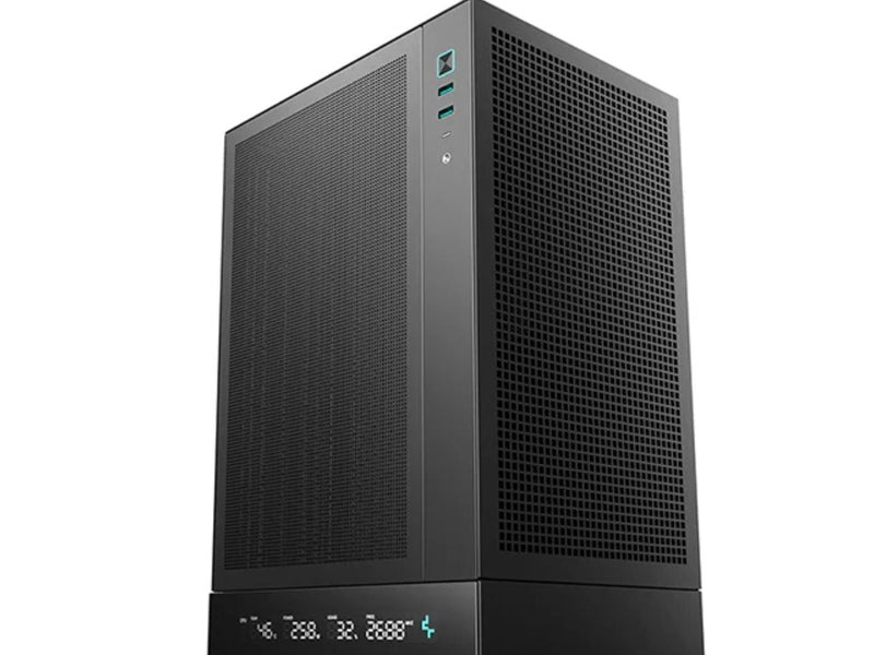 DeepCool CH170 DIGITAL ITX Case, Digital Status Display, Extremely portable size, Abundant Airflow Ventilation, Mesh panels, Full sized air cooler sup