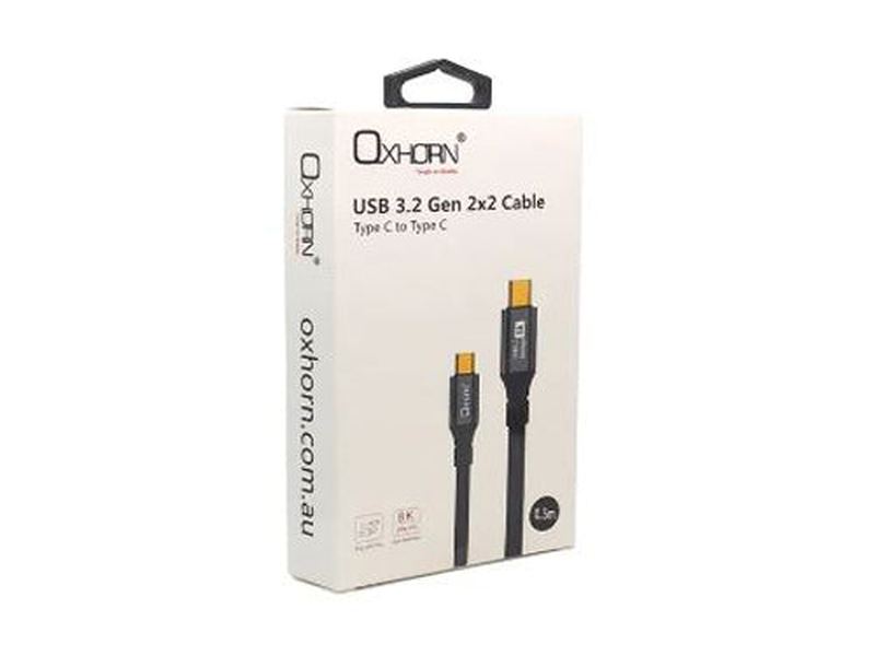 Oxhorn USB 3.2 Gen 2x2 C to C 20Gbps 8K@60Hz 100w 0.5m