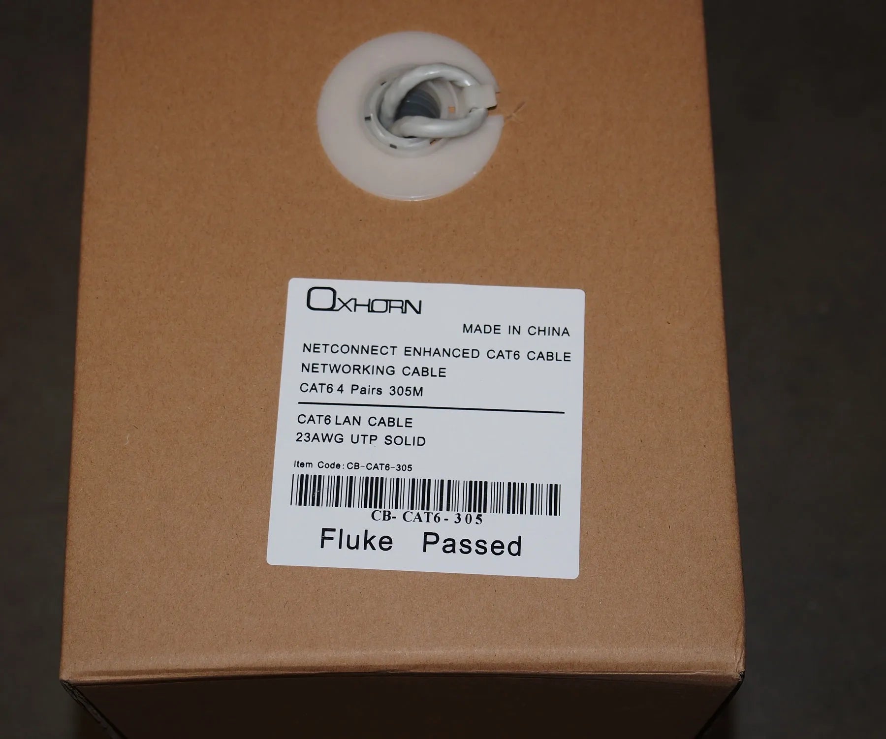 Oxhorn High Quality Cat 6 UTP Cable 305m - grey