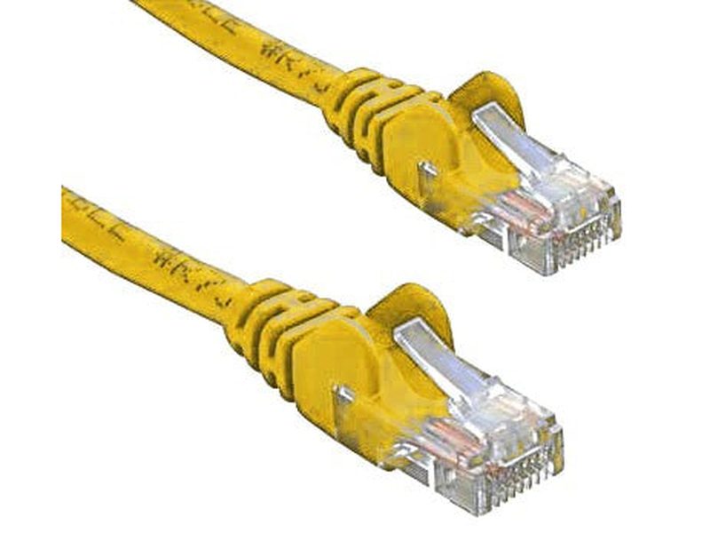 8ware CAT5e Cable 1m - Yellow Color Premium RJ45 Ethernet Network LAN UTP Patch Cord 26AWG CU Jacket