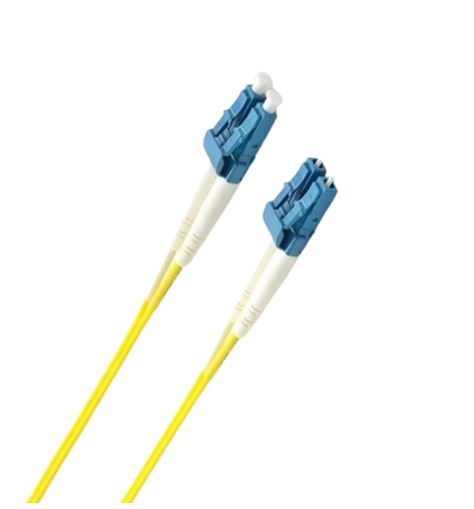8ware 7m LC-LC OS2 Single Mode Dual-Core Fibre Optic Cable UPC Duplex Armoured Low Smoke Zero Halogen LSZH Jacket Yellow