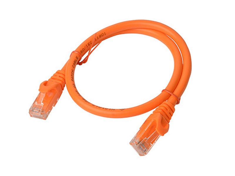 8Ware CAT6A Cable 0.25m 25cm - Orange Color RJ45 Ethernet Network LAN UTP Patch Cord Snagless