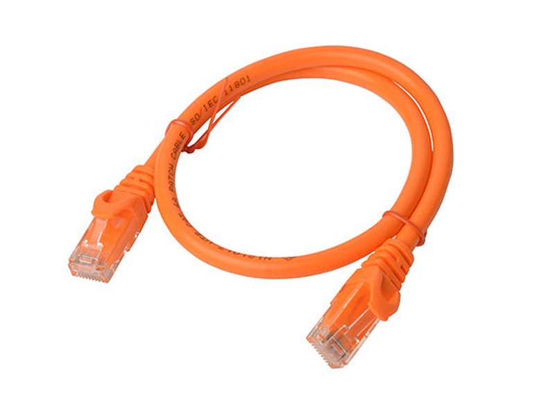 8Ware CAT6A Cable 0.5m 50cm - Orange Color RJ45 Ethernet Network LAN UTP Patch Cord Snagless
