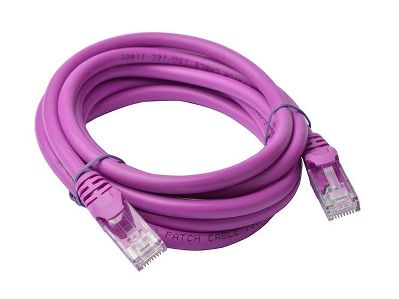 8Ware CAT6A Cable 2m - Purple Color RJ45 Ethernet Network LAN UTP Patch Cord Snagless