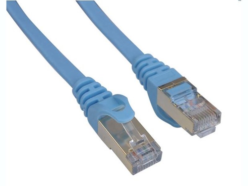 8Ware CAT7 Cable 1m - Blue Color RJ45 Ethernet Network LAN UTP Patch Cord Snagless Flat cable
