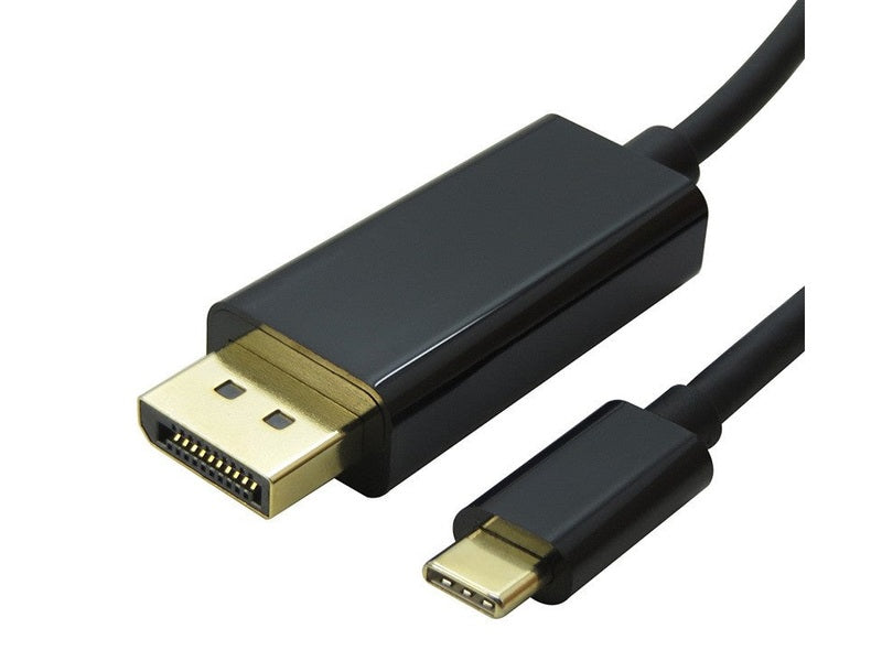 8ware 2m USB-C to DP DisplayPort Cable Adapter Male to Male iPad Pro Macbook Air Samsung Galaxy S10 MS Surface