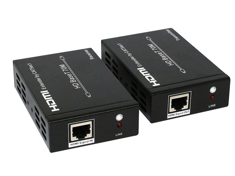 Astrotek HDMI Extender over RJ45 CAT5 CAT6 LAN Ethernet Network Converter Splitter for Foxtel Support 40m 4Kx 2K@30hz or 70m 1080p - a pair