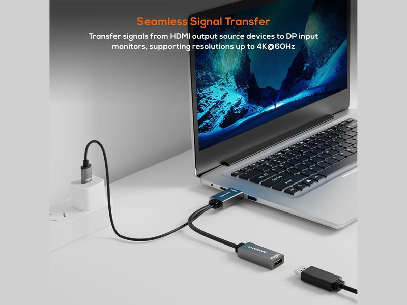 mbeat Tough Link HDMI 4K to DisplayPort 1.2Adapter with USB Power