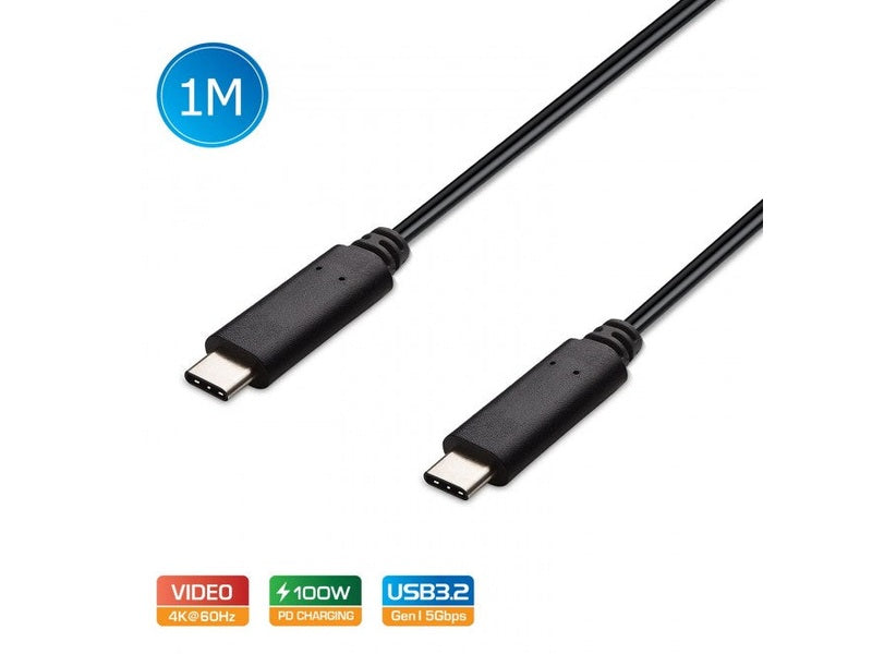 Simplecom CA512 USB-C to USB-C Cable USB 3.2 Gen2 10Gbps 5A 100W PD 4K@60Hz 1M