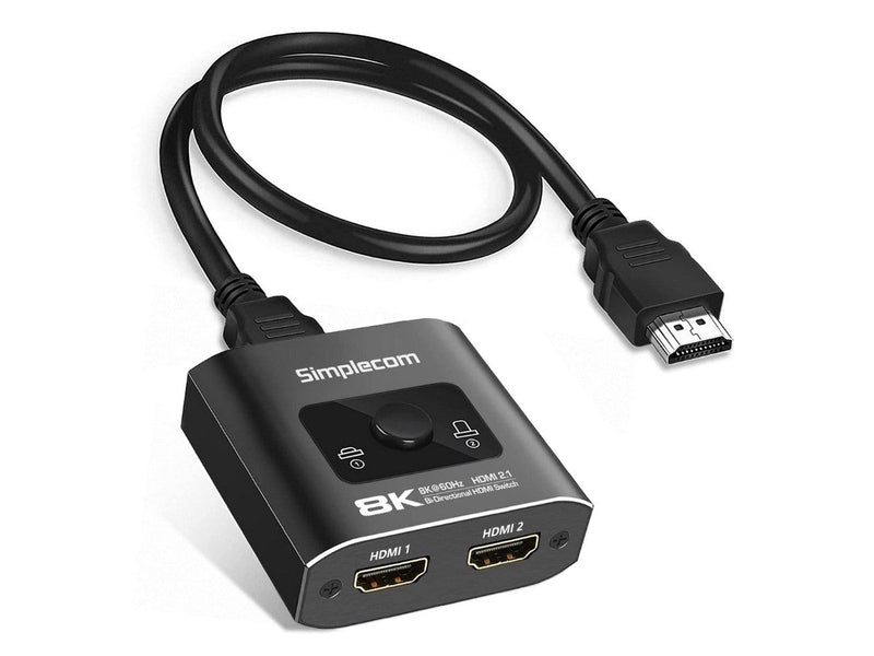 Simplecom CM302V2 Bi-Directional 2 Way HDMI 2.1 Switch Selector 8K