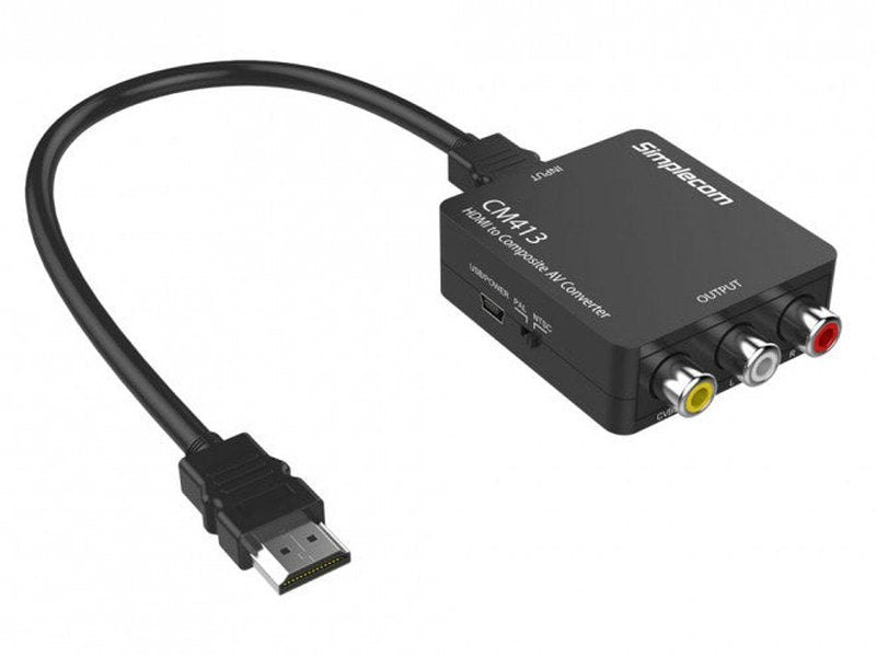 Simplecom CM413 HDMI to Composite AV CVBS 3RCA Video Converter 1080p Downscaling