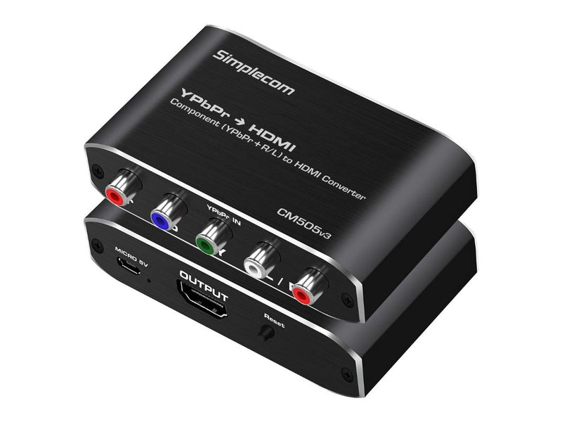 Simplecom CM505v3 Component YPbPr + Stereo R/L to HDMI Converter Full HD 1080p
