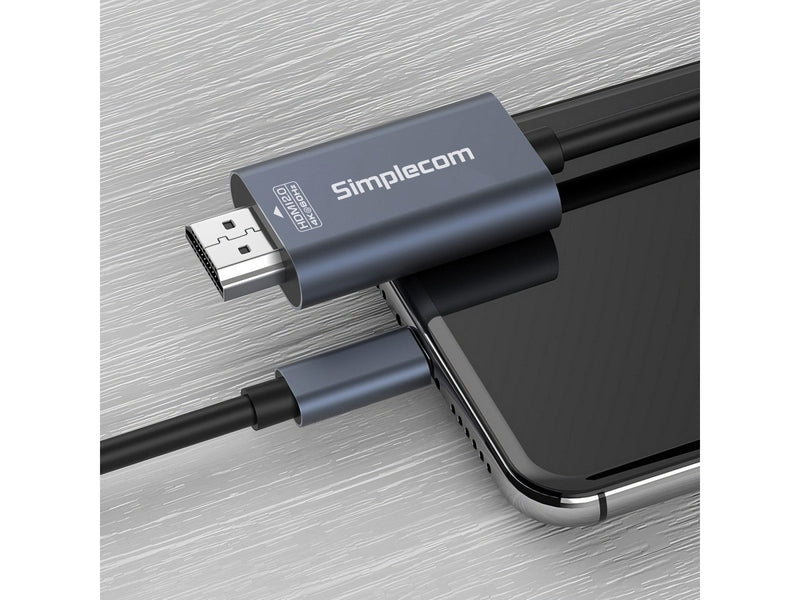 Simplecom DA322 USB-C Type-C to HDMI 2.0 Cable 2M HDCP 4K@60Hz
