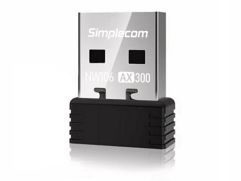 Simplecom NW106 AX300 2.4GHz Wi-Fi 6 USB Wireless Nano Adapter