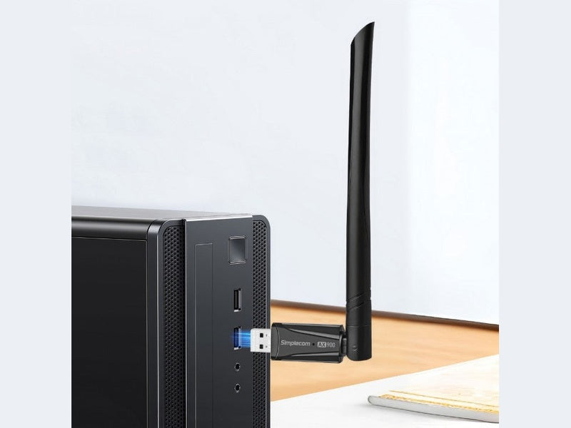 Simplecom NW831 Wi-Fi 6 and Bluetooth 5.3 Combo USB Adapter Dual Band AX900