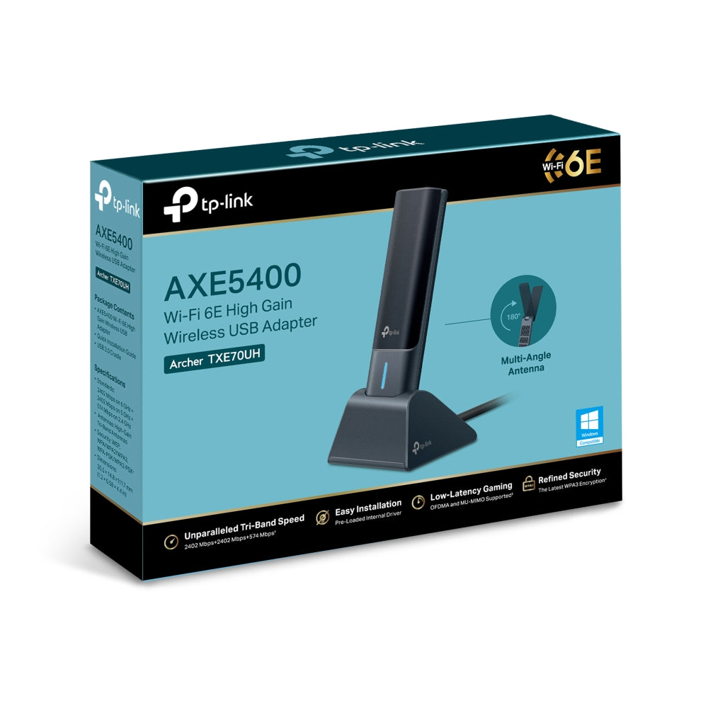 TP-Link Archer TXE70UH AXE5400 High Gain Tri-Band Wi-Fi 6E USB Adapter ARCHER TXE70UH