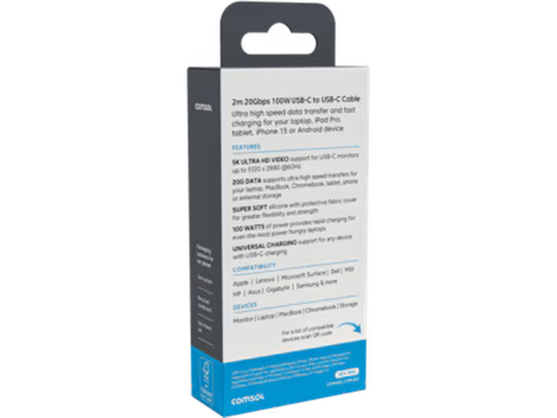 2m 20Gbps 100W USB-C to USB-C Cable