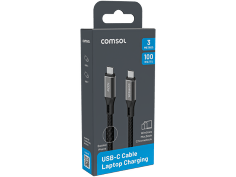 3m 100W USB-C to USB-C Cable Black - CC5A30BK