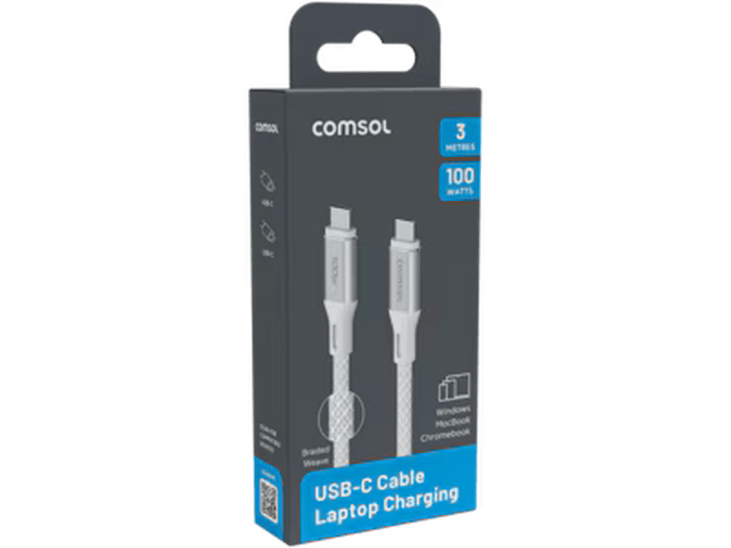 3m 100W USB-C to USB-C Cable White - CC5A30WH