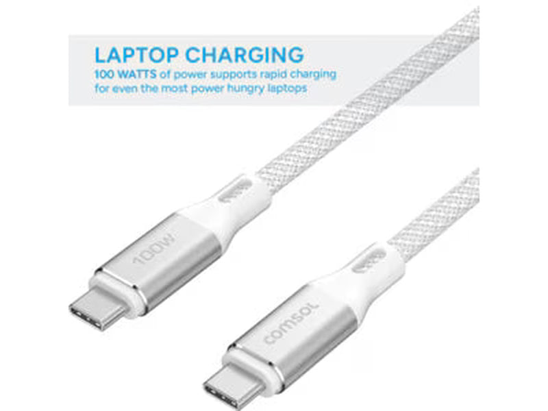 3m 100W USB-C to USB-C Cable White - CC5A30WH