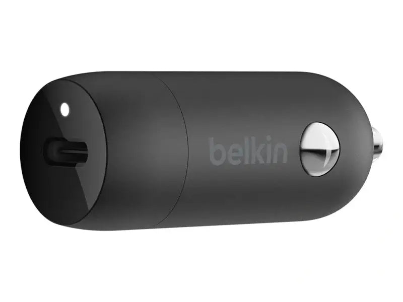 Belkin BoostCharge 30W Car Charger + USB-C to Lightning Cable Black