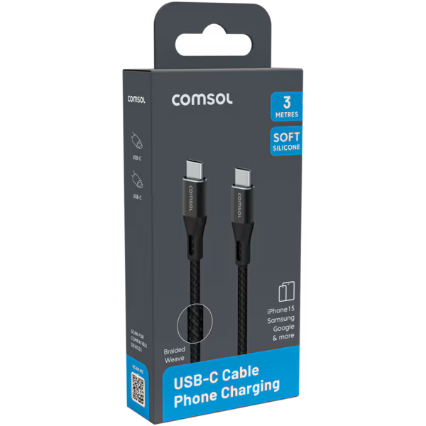 3m USB-C to USB-C Cable - Black