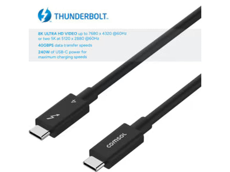 1m Intel Certified Thunderbolt 4 240W USB-C to USB-C Cable - CCTB401