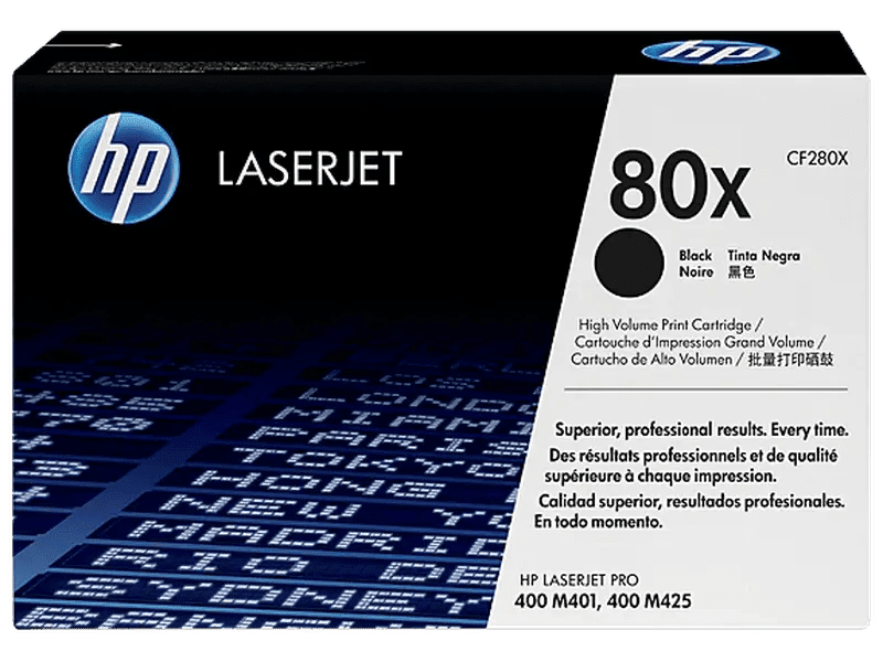 HP 80X Black Toner High Yield M401 M425 CP3525 Compatible