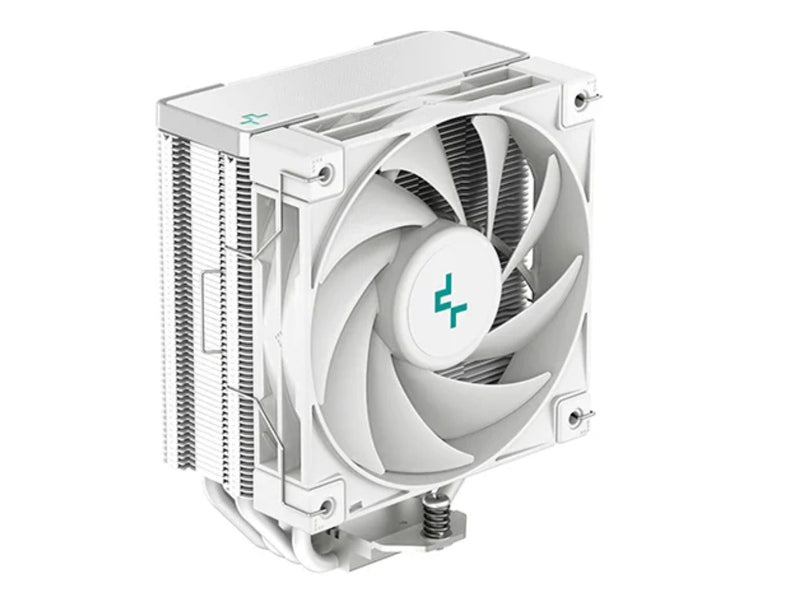 DeepCool AK400 White Performance CPU Cooler, 4 Heat Pipe Tower, High-Performance FDB Fan, 220W Heat Dissipation, LGA1851/1700/1200/115X/AM5/AM4