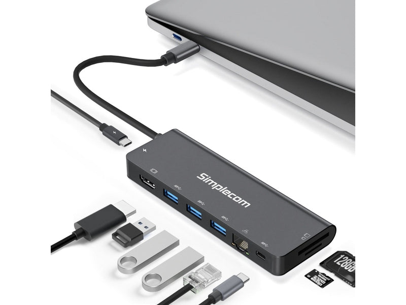 Simplecom CHN590 USB-C SuperSpeed 9-in-1 Multiport Docking Station