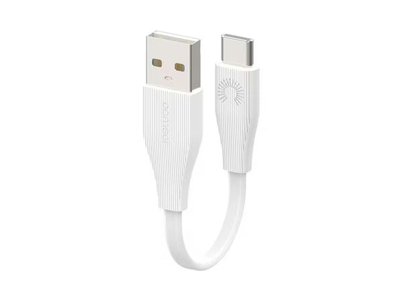 Comsol 10CM USB-A To USB-C Stripe Line Cable White - CMSH10WH
