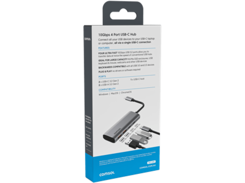 Comsol USB-C 4 Port Hub 10Gbps - CMU410