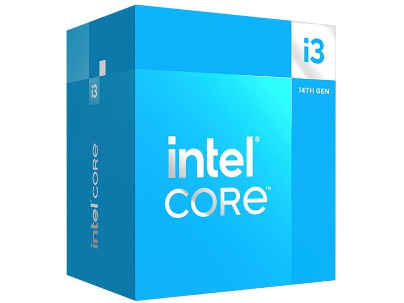 Intel i3 14100 CPU 3.5GHz 4.7GHz Turbo 14th Gen LGA1700 4-Cores 8-Threads 17MB 60W UHD Graphics 730 Retail Raptor Lake with Fan