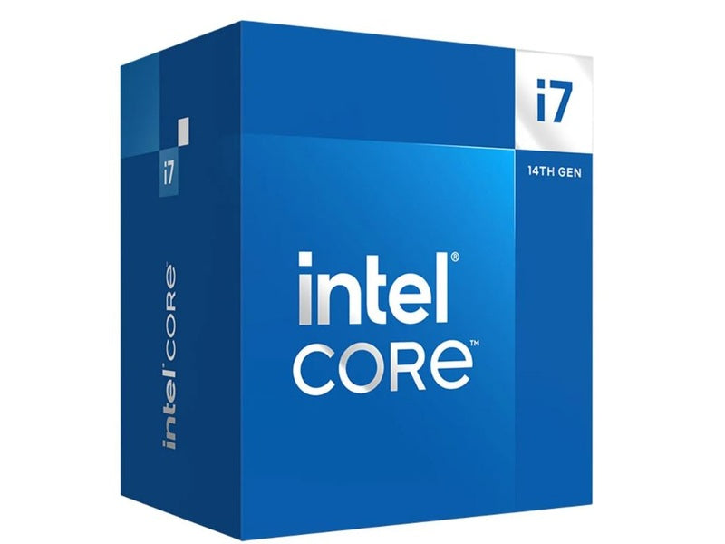 Intel i7 14700 CPU 4.2GHz 5.4GHz Turbo 14th Gen LGA1700 20-Cores 28-Threads 61MB 65W UHD Graphics 770 Retail Raptor Lake with Fan