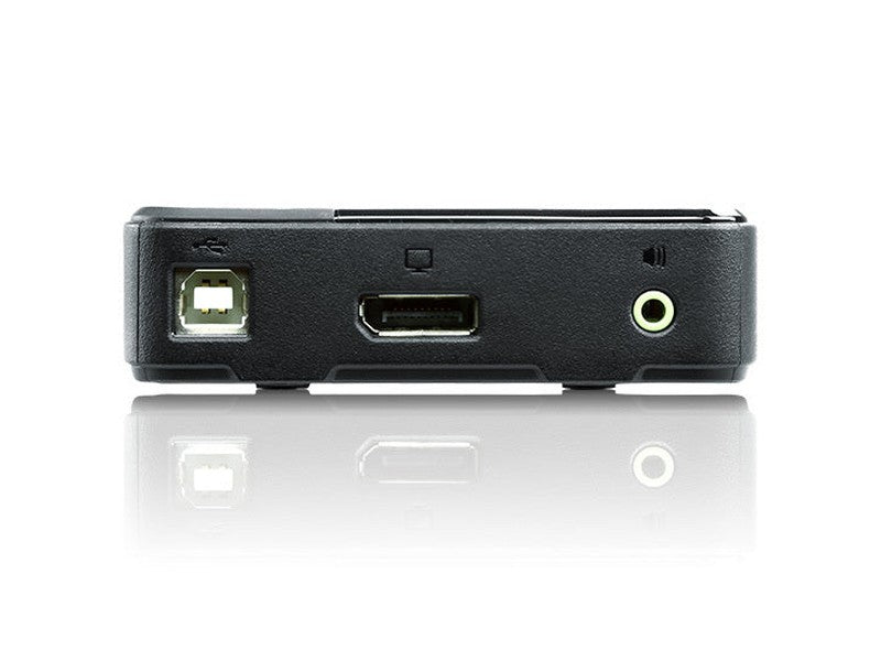 Aten Slim KVM Switch 2 Port Single Display DisplayPort w/ audio, Cables Included
