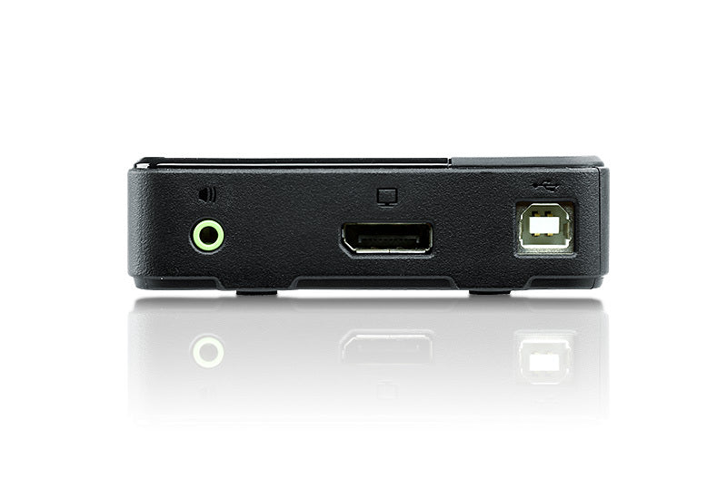 Aten Slim KVM Switch 2 Port Single Display DisplayPort w/ audio, Cables Included