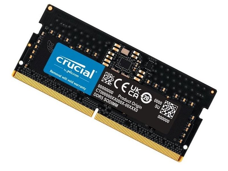 Crucial 16GB 1x16GB DDR5 SODIMM 5200MHz C42 1.1V Notebook Memory