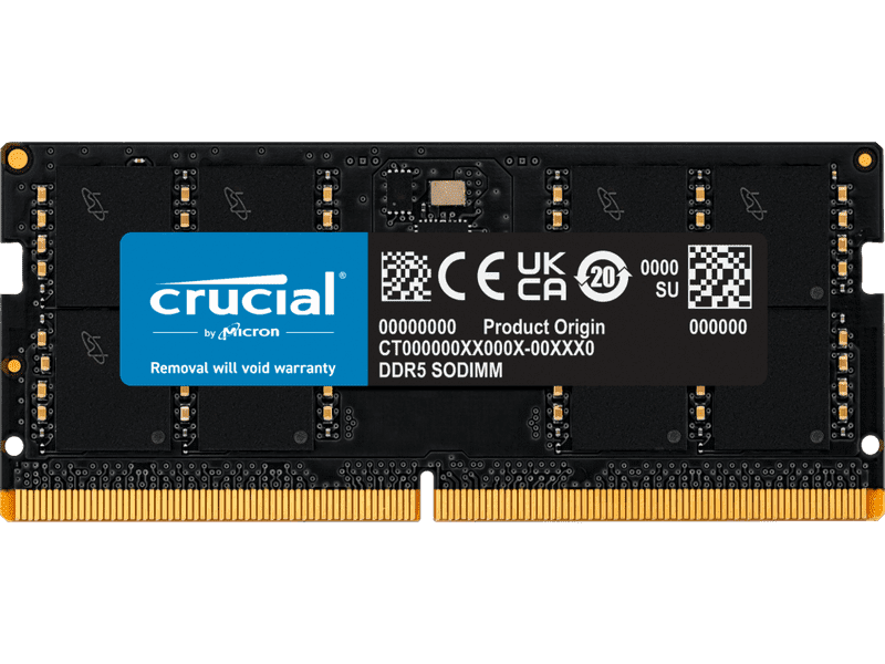 Crucial 32GB DDR5 Notebook Memory PC5-44800 5600MHz Unranked