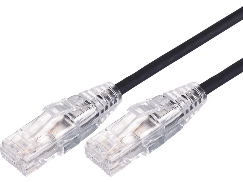 Comsol 30CM 10GbE Ultra Thin Cat 6A UTP Snagless Patch Cable Black