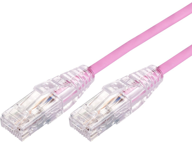 Comsol 1M 10GbE Ultra Thin Cat 6A UTP Snagless Patch Cable Pink