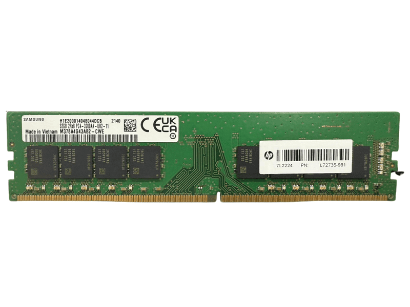32GB(16GB×2) DDR4-3200メモリー Samsung Samsung 32GB DDR4 3200 UDIMM (M378A4G43AB2-CWE) Desktop Memory with 3