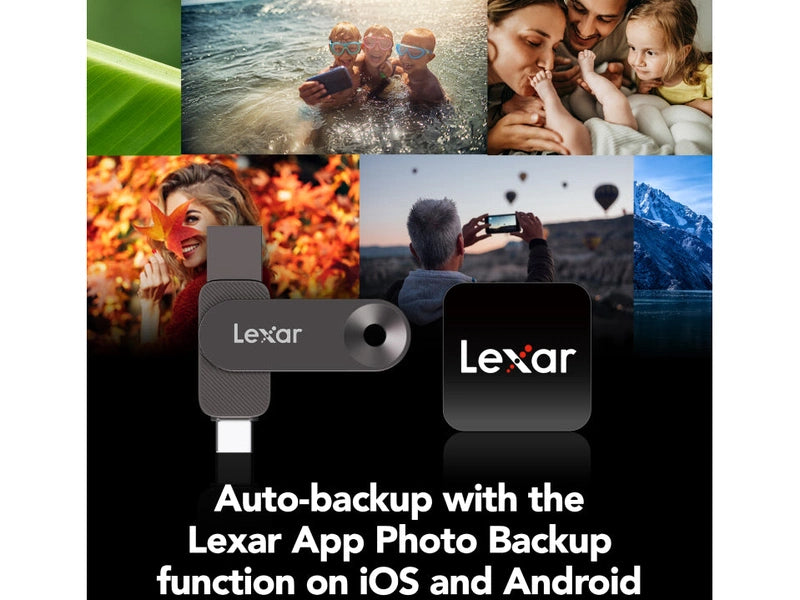 Lexar D500 128GB JumpDrive Solid State Dual Drive, USB 3.2 Gen 1 Type-C Dual Flash Drive - AFA Edition
