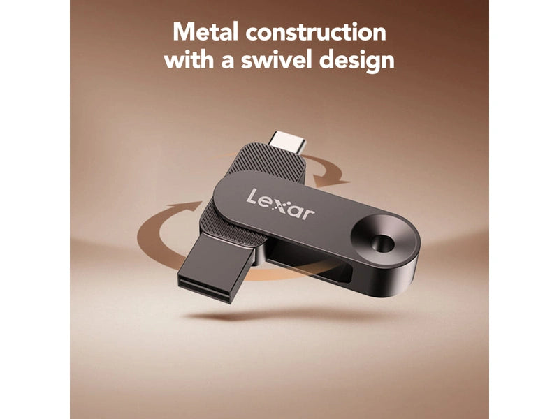 Lexar D500 128GB JumpDrive Solid State Dual Drive, USB 3.2 Gen 1 Type-C Dual Flash Drive - AFA Edition