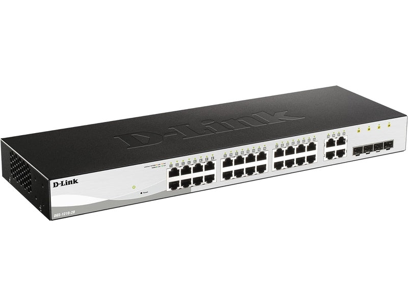 D-Link 28-Port Gigabit Smart Managed Switch with 24 BRJ45 and 4 GbE/SFP Combo Ports