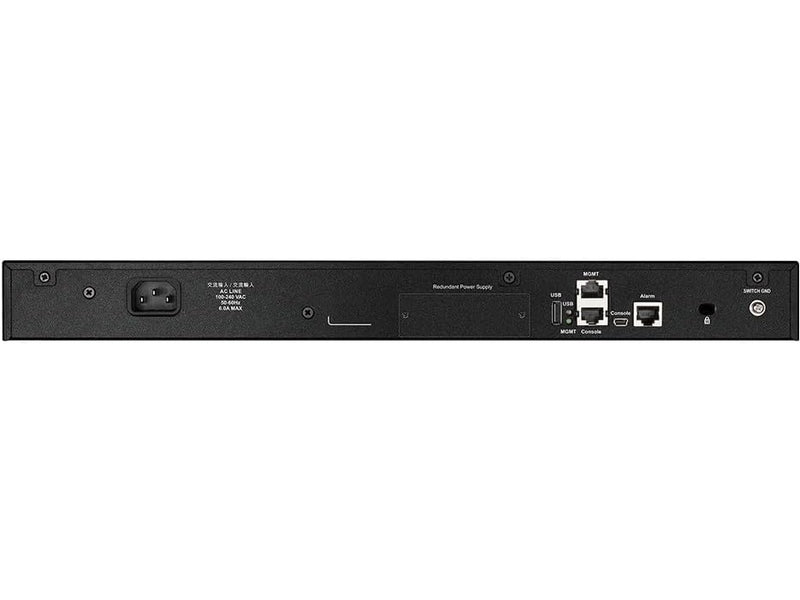 D-Link DGS-3630 52-Port Stackable Managed Switch with Standard Image 44 BASE-T PoE 4 Combo BASE-T PoE/SFP and 4 10G SFP+ Ports