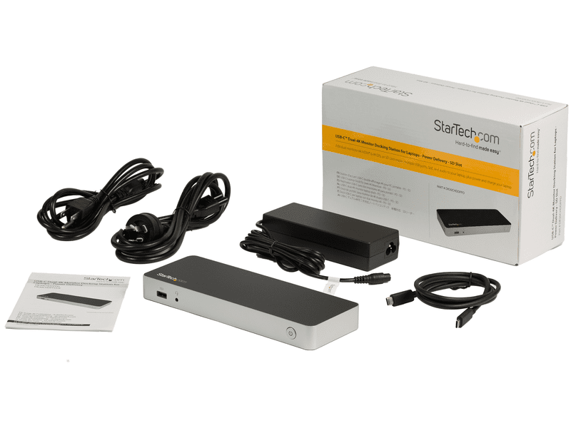 StarTech USB C Dock 4K Dual Monitor HDMI & DisplayPort USB Type-C Docking Station